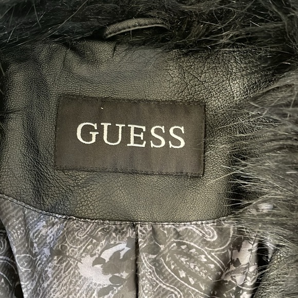 Guess Asymmetrical Moto Style Jacket Sz L - Picture 7 of 10